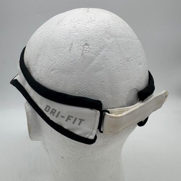 Nike Featherlight Dri-FIT Visor White and Black Adjustable Women's Golf Tennis - Picture 5 of 7